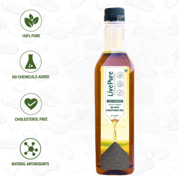 Cold Pressed Black Mustard Oil - 1L - Image 3